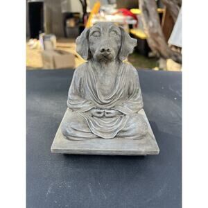 VINTAGE 1996 BUDDHA DOG Bookends BY ACCOUTREMENTS Heavy Resin 5" tall